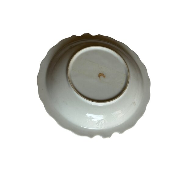 Hand-Painted Ceramic Scalloped Bowl With Fruit Design Trinket Dish - Picture 3 of 8